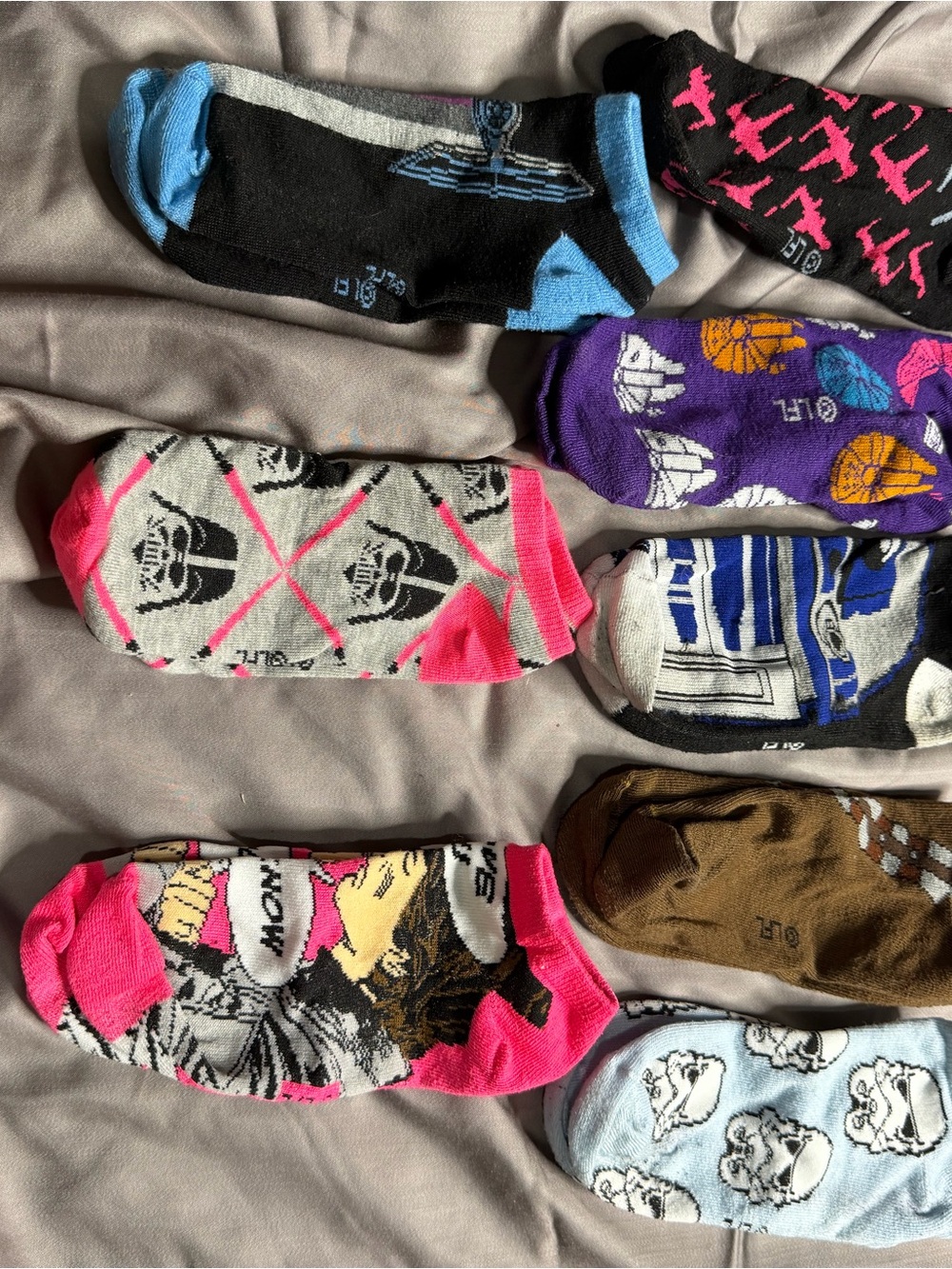 No-Show Socks – Assorted Graphic Colors